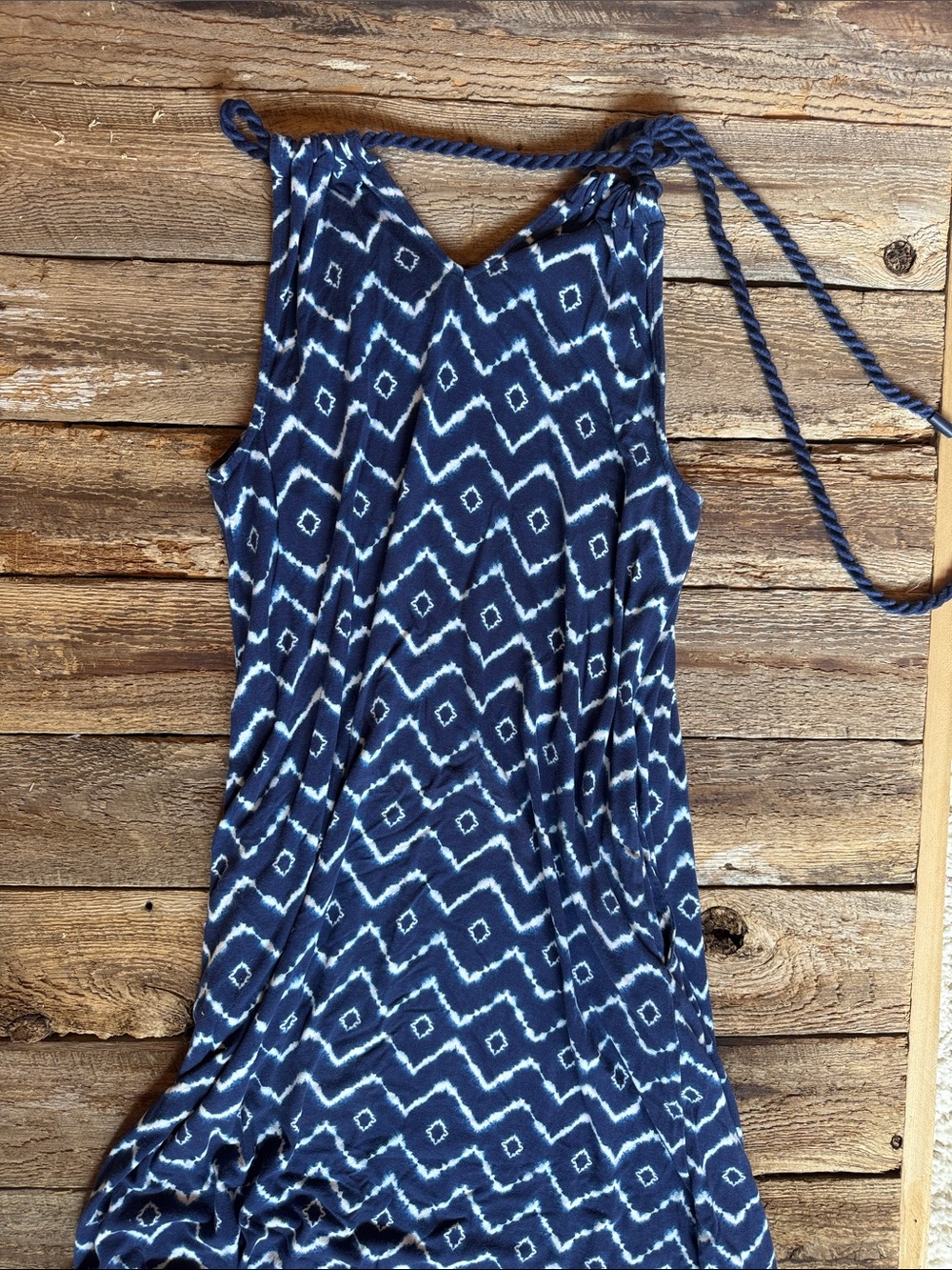 Time and Tru Navy and White Dress